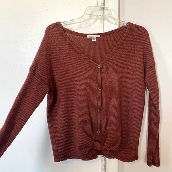 American Eagle Outfitters Tops - American Eagle button front tie front shirt size women’s extra small